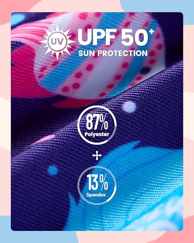 Image of Angel season Girls Swimsuits Kids Bathing Suit One Piece Swimwear with UPF 50+ Cute