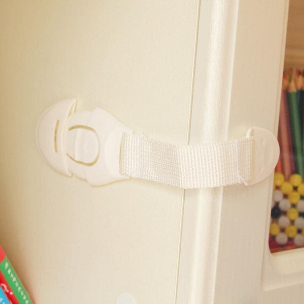 MYADDICTION 6xAdhesive Baby Child Pet Proof Cupboard Door Drawer Safety Lock Latch Long-e
