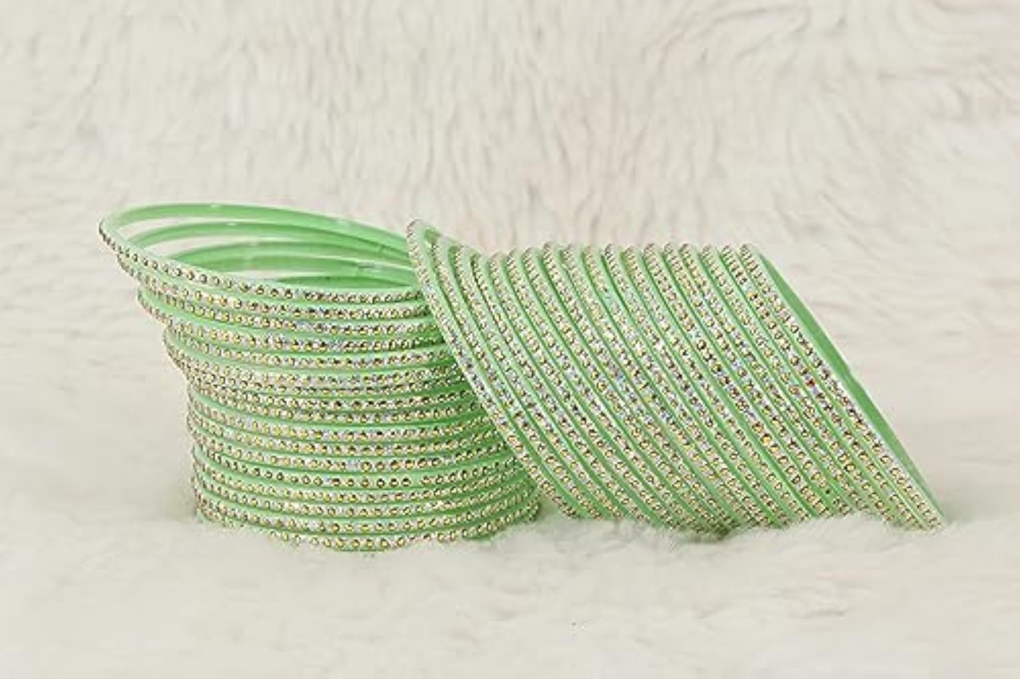 Polka Dots & Glitter Bangles Set - Pack of 36