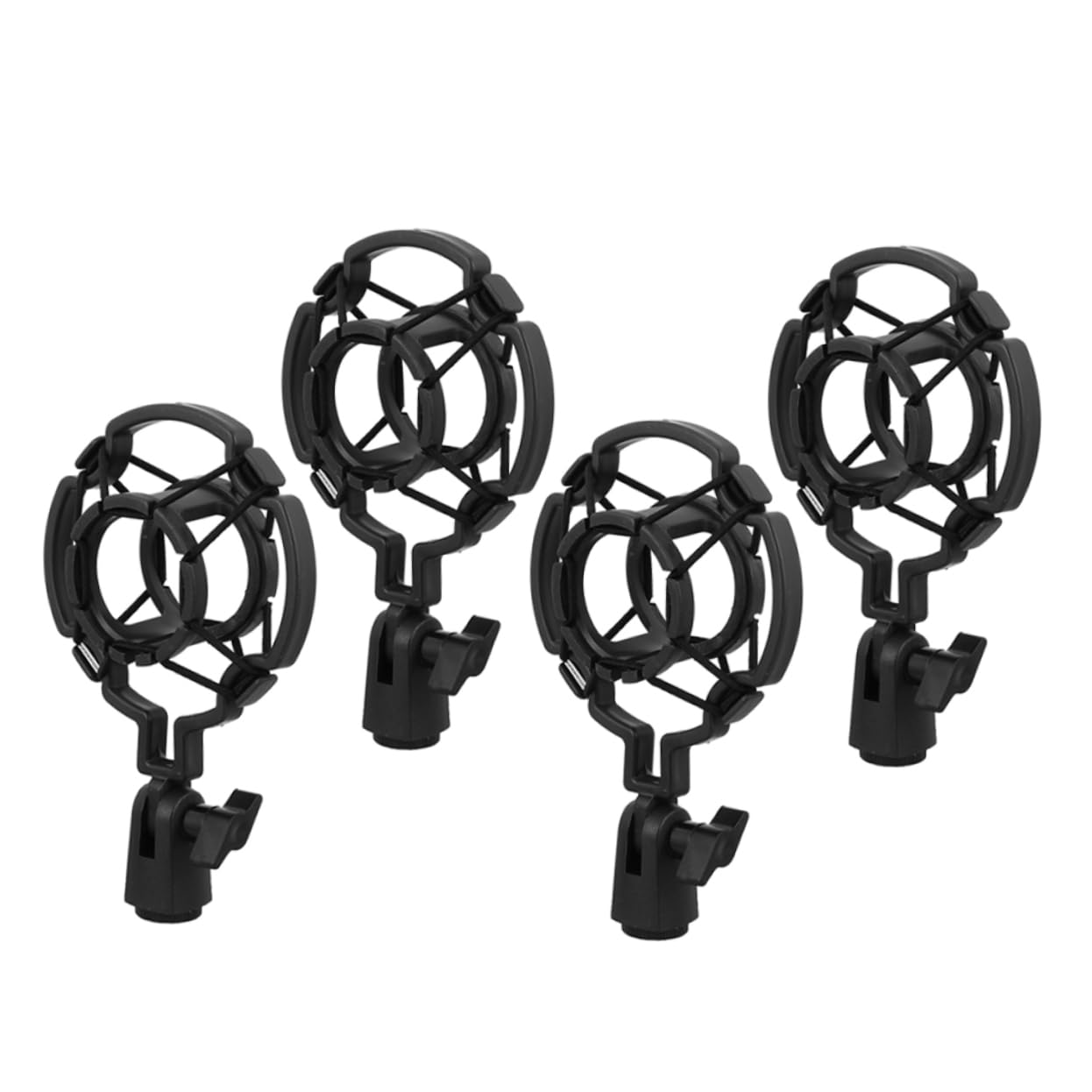 4pcs Microphone Shock Mount Universal Mic Holder Clip Stand Anti Vibration For Microphone For Recording Live Streaming