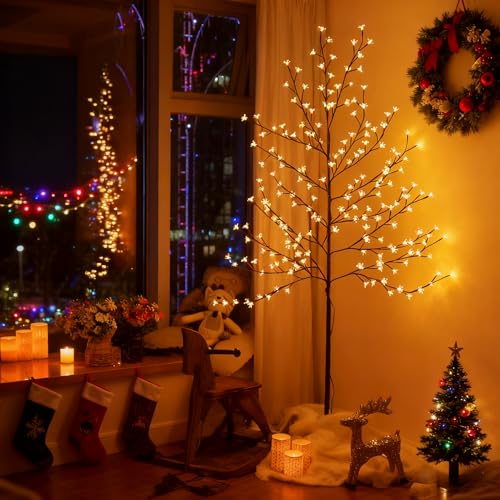 CCLIFE LED Lichterbaum 180cm, 200 LEDs Deko mit Memory Funktion, Innen...