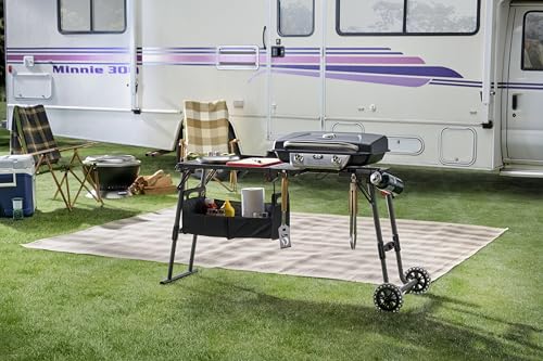 Cuisinart Prep ‘N Go Folding Gas Grill, Portable Stand-Up Propane Grill with Compact Fold and Storage Tote, Wheels and Side Table, 18,000 BTUs for Camping, Tailgating, Outdoor Cooking - image 6