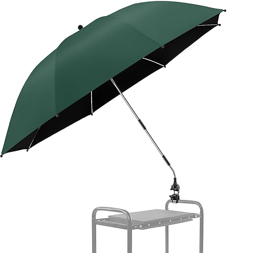 Garden Kneeler Umbrella, 42” Large Chair Umbrella with Universal Clamp,
