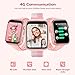 4G Smartwatch Kinder mit Videoanruf und Telefon, IP68 Wasserdicht Kinderuhr Voice Chat, WhatsApp, WiFi, GPS, SOS, SMS, Schulmodus, Schrittzähler, Schlafen Wecker Kinderuhr für Mädchen und Jungen, Rosa