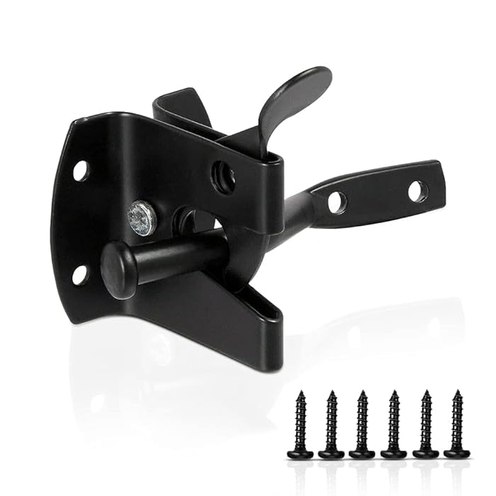 Buy Garden Gate Latch for Wooden Gates Heavy Duty Black Door Latch