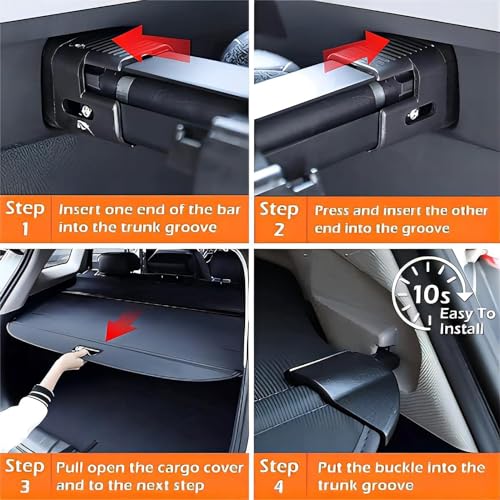 Estantería trasera retráctil para Smart 451 Fortwo (2007-2014) y funda de maletero 7