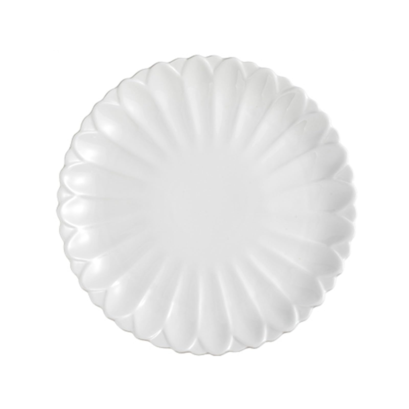 Platos De Postre De Cerámica, Platos De Porcelana con Forma De Flor, Platos para Aperitivos, Pasteles De Carne, Plato De Servir Resistente Apilable, Blanco(Size:29.5 * 29.5 * 3CM)