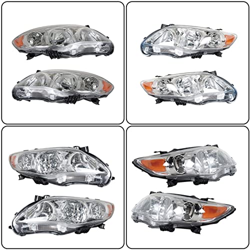 Lablt Headlights Front Head Lamps Replacement For 2011 2012 2013 Toyota Corolla S L Le Ce Xle Xrs Projector Headlight Assembly Left Driver Side Pair Passenger And Driver Side #TOP4