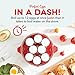 DASH Deluxe Rapid Egg Cooker for Hard Boiled, Poached, Scrambled Eggs, Omelets, Steamed Vegetables, Dumplings & More, 12 capacity, with Auto Shut Off Feature - Red