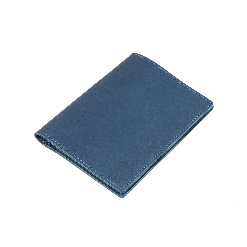 Leather Material Card Holder Card Clip, Passport Protect Case Storage Bag, Leather Bag for Passport & Card Protect (Blue)
