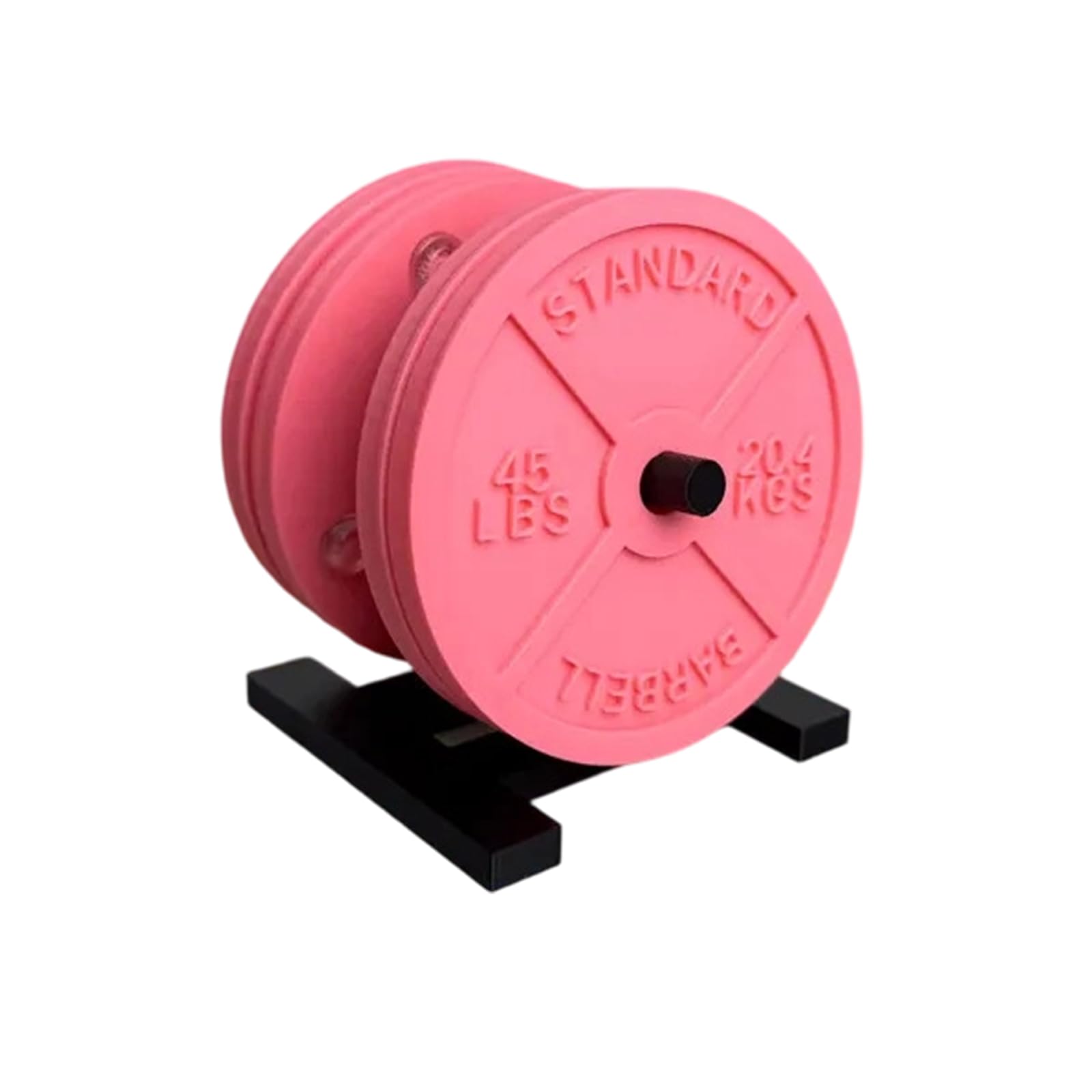 ABS Weight Plate Coasters Set with Holder Barbell Bumper Plate Drink for Stable Placement