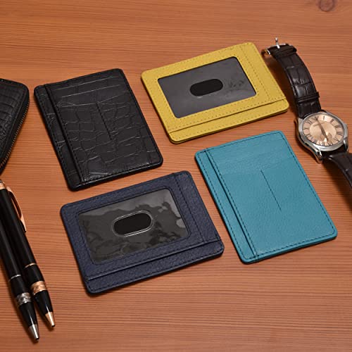 Oak Leathers Leather Wallet for Men & Women - RFID Wallet Slim Credit Card Holder 1 ID Window Thin Wallets Front Pocket Oak Leathers Leather Wallet for Men & Women - RFID Wallet Slim Credit Card Holder 1 ID Window Thin Wallets Front Pocket