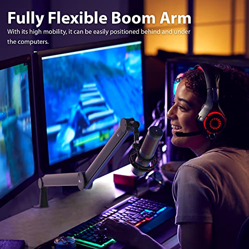 Ixtech Mic Arm Boom Arm 360° Rotatable Microphone Boom Arm Mic Boom Arm With Desk Mount, Fully Adjustable, For Podcast, Video, Gaming, Radio, Studio Recording, Sturdy And Universal Valiant Pro #TOP6