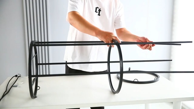 Supporto Per Palloni Sportivi 3 Livelli – Scaffale In Metallo Per Basket, Calcio E Pallavolo – Facile Da Montare, Nero - 3