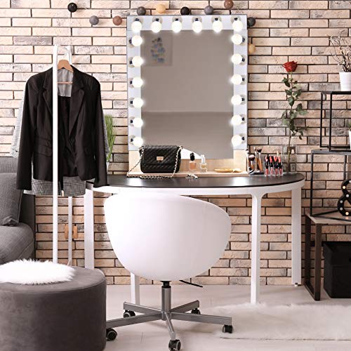 Dysmio Lighting Four Light Vanity Strip - Hollywood Style Mirror Fixture with Chrome Plates – Salon-Grade Accessories for Bedroom, Bathroom, Dressing Room, Makeup Studio - 24 x 4.25 Inches - Thumbnail 3