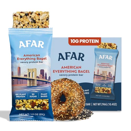 Afar Savory Protein Bars, several flavors, 8 bars