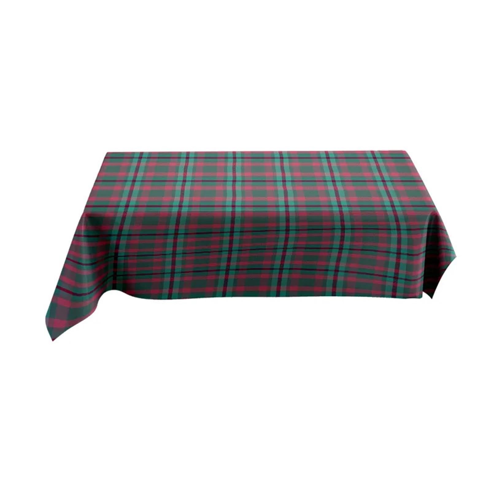 FonHNDG Striped Tablecloth Plaid Tablecloth Perfect For Dining Room Decoration Red/Green Checkered Fabric Cotton Machine Washable(160X280cm)