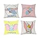 ZYFSKR Copricuscini Cotone Biancheria Gettare Cuscino Cuscini Arredo Federa Dumbo per Divano Soggiorno Camera Letto Sedia Ufficio Decorazione Auto 4 Pezzi 45X45Cm