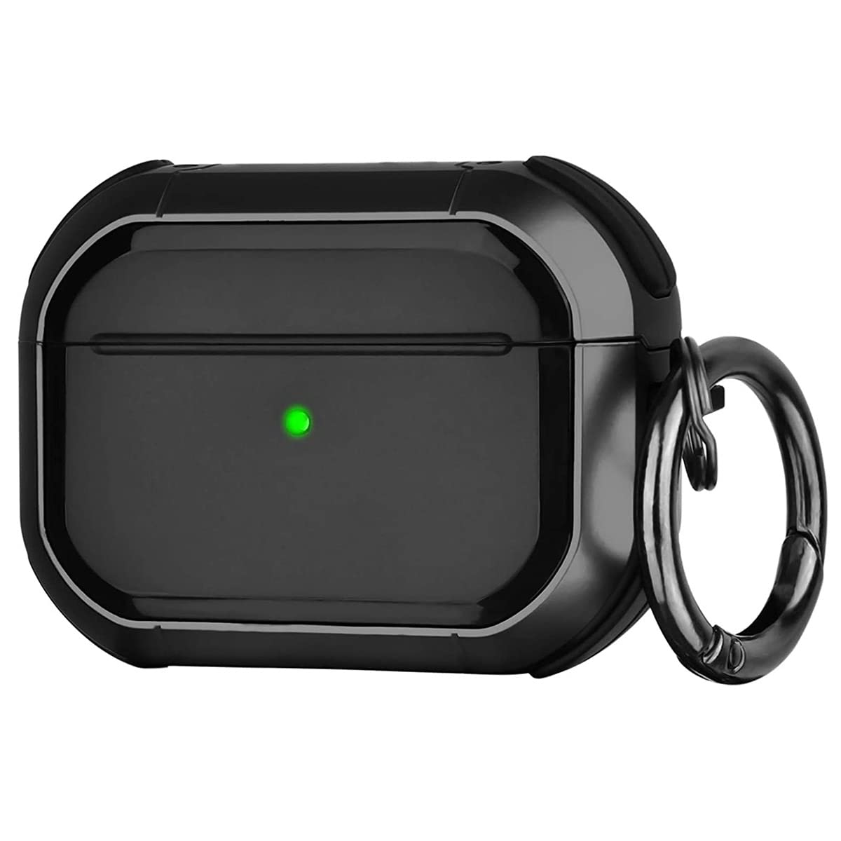 LIRAMARK Tough Rugged Hard Shell Armor case Cover for Airpods Pro (2019), AirPods Pro 1st Generation (Black)-image-48