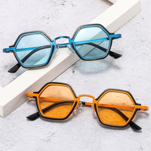 Lunettes de soleil polygone protection UV400 verres dégradés - 2