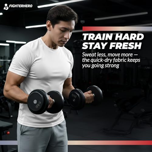 Image of Gym T Shirts for Men Workout | Sports Tshirt for Man | Running Mens T-Shirts | Polyester Men's T Shirt | Quick Dry fit Training Active Wear | Badminton Football Jersey Tshirts