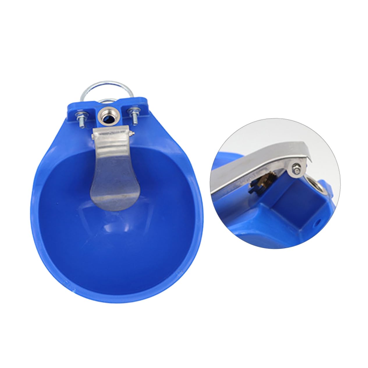 Abbeveratoio per Cavalli e Mucche in Plastica Blu, Grande | Uso in Fattoria, Facile da Lavare, Livello Dell'acqua Stabile, Alimentazione Automatica Dell'acqua