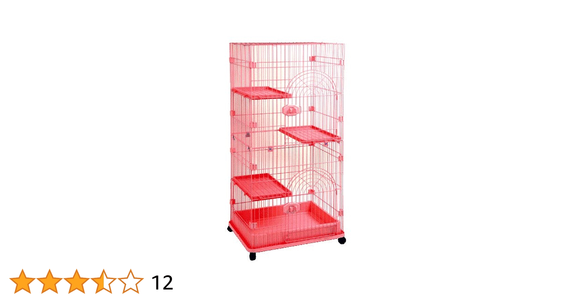 キャットケージ Sサイズ　白×茶 Amazon.co.jp: コーナン オリジナル 出入り簡単ドア付き