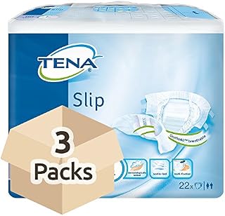 Tena Slip - Maxi Large Hip Size: 100-150cm Absorbency 1650ml - 22 Pieces - Pack Of 3