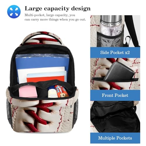 Sac d'école de baseball grande capacité à double compartiment et sa trousse ergonomique