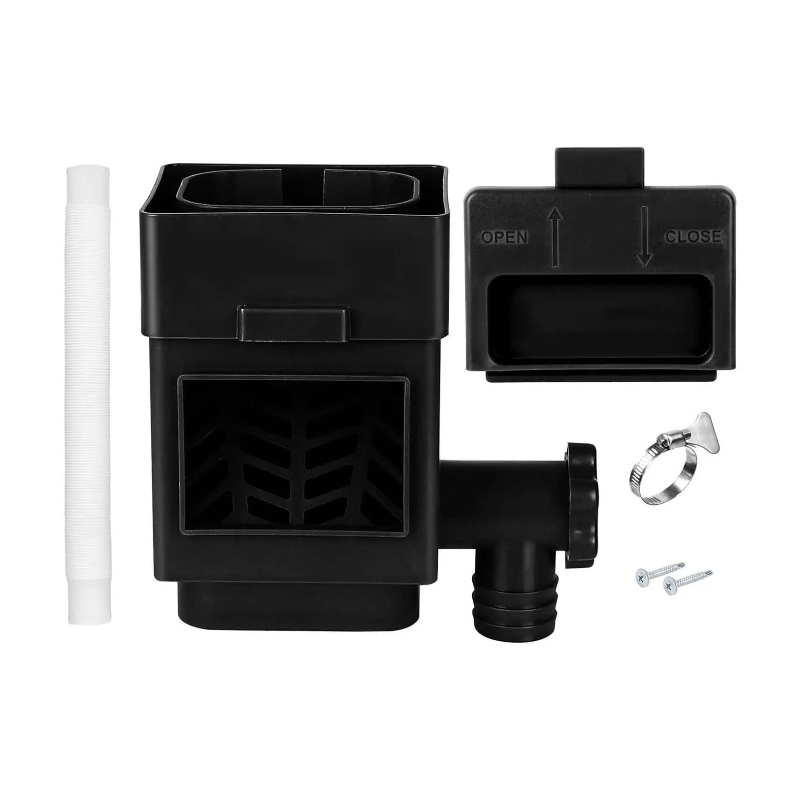 Protezione Per Grondaie Sistema di raccolta dell'acqua piovana | Collettore di acqua piovana resistente all'usura for irrigazione da 2 pollici X 3 pluviali(WHITE)