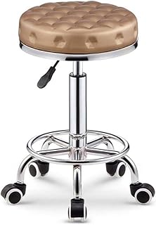 Rolling Stools Stool On Wheels Stool, Swivel Barber Chair, 360° Adjustable Height Rotating Fashion Stool, Multifunctional Barber Shop Beauty Salon Stool.