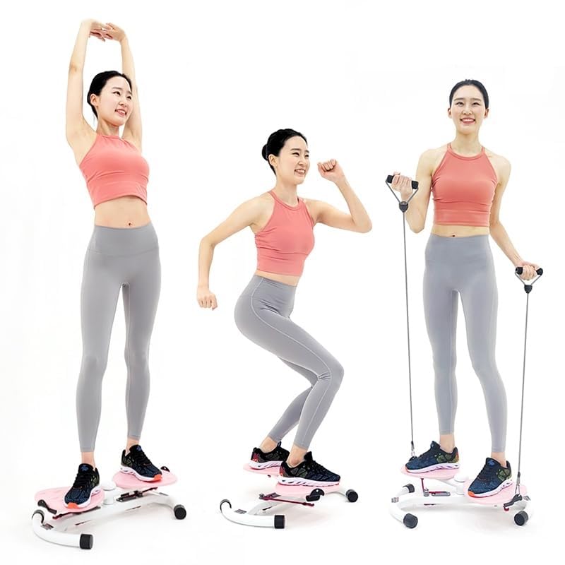 PROTON PLUS™ Elliptical Twister Stair Stepper Exercise Machine with Resistance Bands – Portable Cardio Trainer for Weight Loss, Body Strength & Fitness Training for Men & Women –-image-27