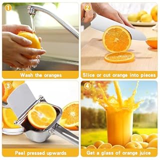 Lunaanda Spremiagrumi Manuale, Spremi Limone in Acciaio Inossidabile Spremi Agrumi Manuale Spremi Lime Manuale Spremi Arance, Spremiagrumi Frutta Manuale Robusto per Cucina, Bar, Ristorante