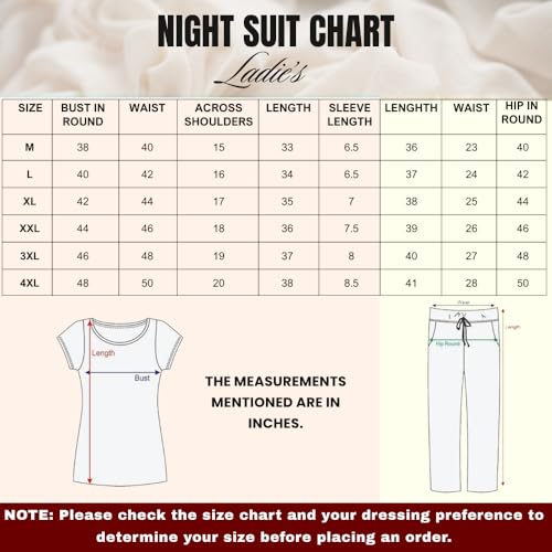 Image of URBAN TREES Women's Cotton Printed Night Suit Set of Top & Pajama Set || Night Suit Set