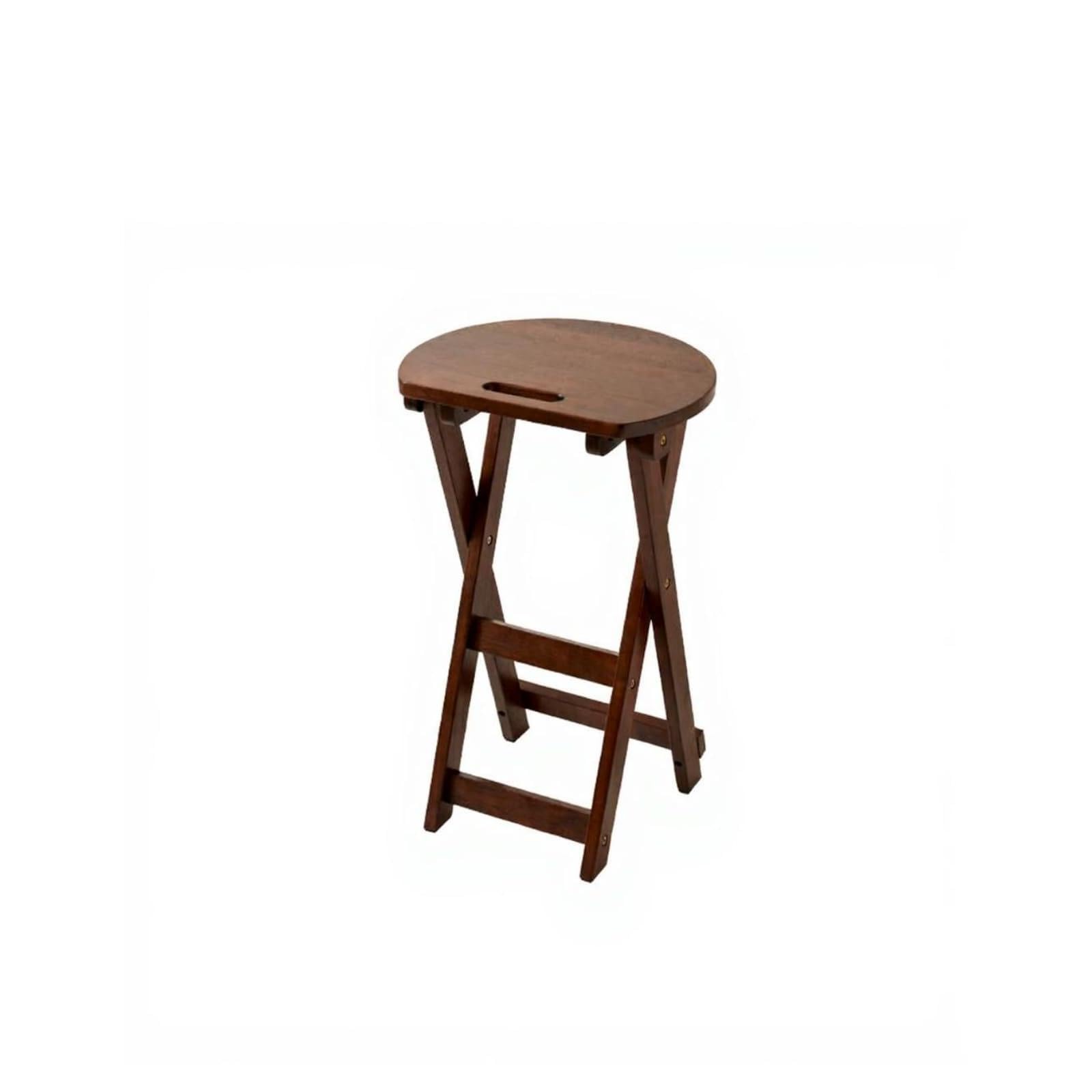 Sturdy Wood Wood Folding Stool, Portable Space-Saving Round Stool for Home, Nordic Design High Stool, Bar Chair, No Assembly, Multipurpose Folding Ladder Stool|Home & Garden|Sofas Loveseats & Chaises-image-43