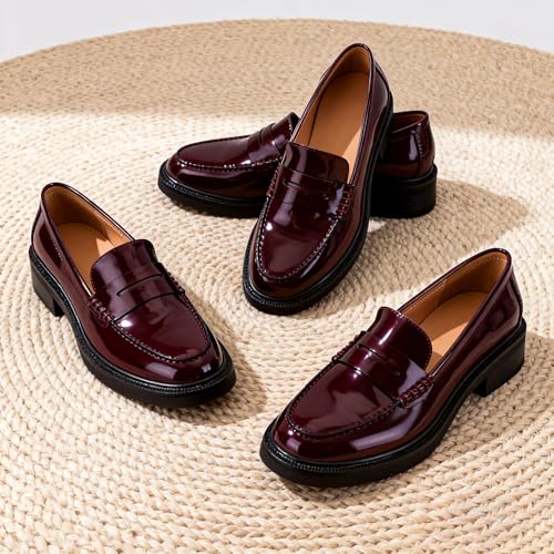 Image of Loafers for Women, Classic Penny Slip On Flat Dress Shoes