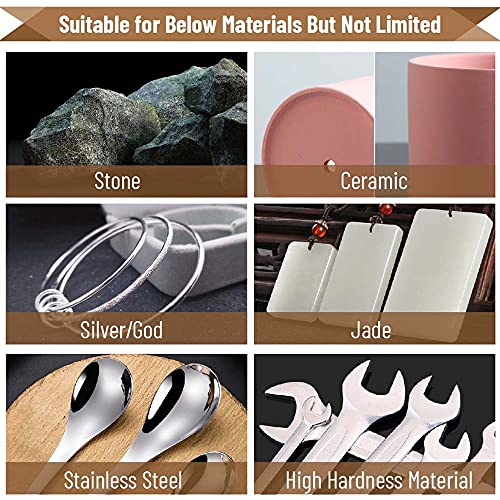 Image of Stone Carving Set Polishing Diamond Burrs, Rotary Tools Accessories Grinding Burrs with 1 /8 inch Shank For Carving, Engraving, Grinding, Polishing Stone, Glass, Jewelry, Ceramics, Rock