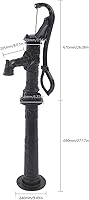 Vista 2 de Pitcher Pump Hand Well Pump Manual Deep Water Pump Handheld Pitcher Cast Iron Outdoor Yard Garden