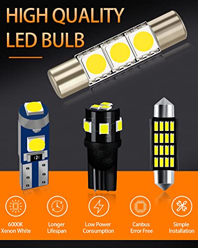 Kit de 20 Bombillas LED Blancas para Toyota Sequoia Interior miniatura 2