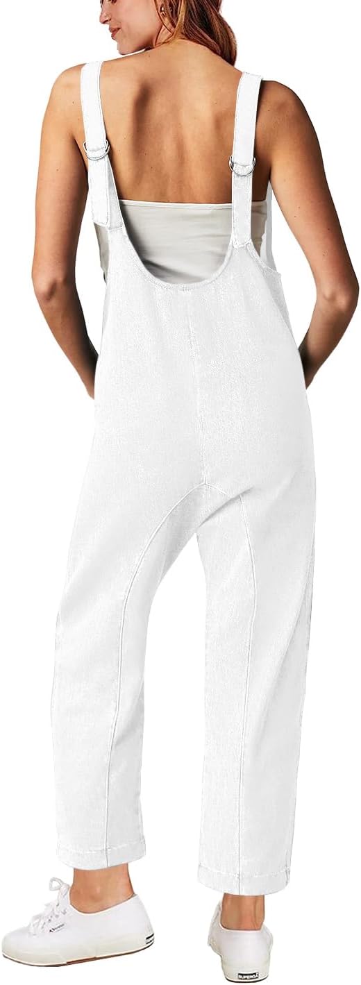 High Roller Denim Jumpsuits for Women Casual Sleeveless Loose Baggy Overalls Jeans ...