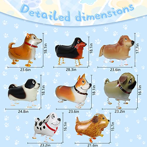 Blingabc Walking Pet Dog Balloons Animal Helium Balloon, 8Pcs Fun Puppy 34Inch Standing Dogs Balloons For Kids Dog Theme Birthday Baby Shower Party Supplies #TOP1