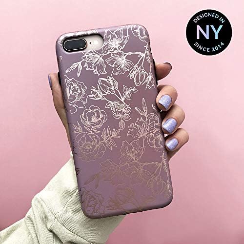 Amazon Com Velvet Caviar Compatible With Iphone 8 Plus Case Iphone 7 Plus Case Floral Cute Protective Phone Cases For Girls Women Purple Rose Gold Flowers Cell Phones Accessories