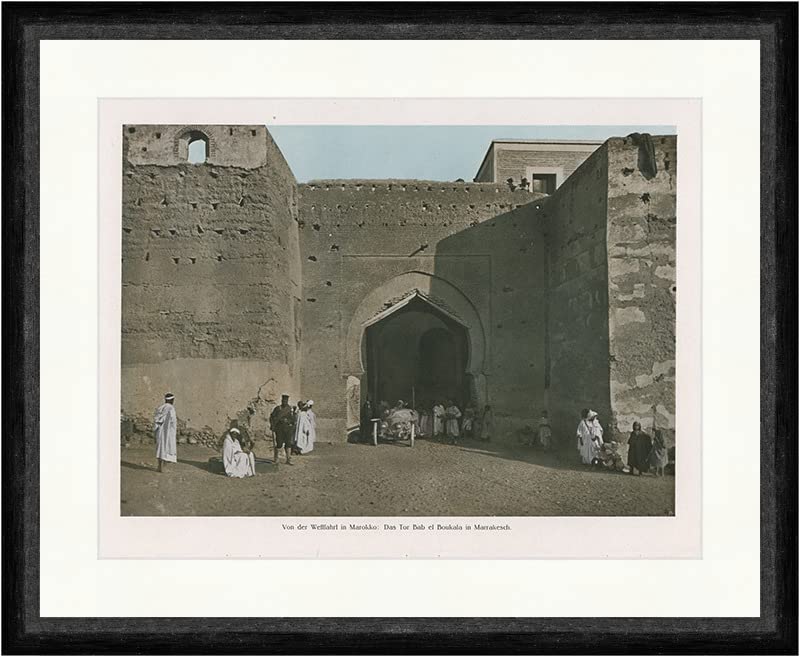 Course au Maroc 1913 Voitures Marakesch BAB EL Boukala F_Vintage 00351 Encadré