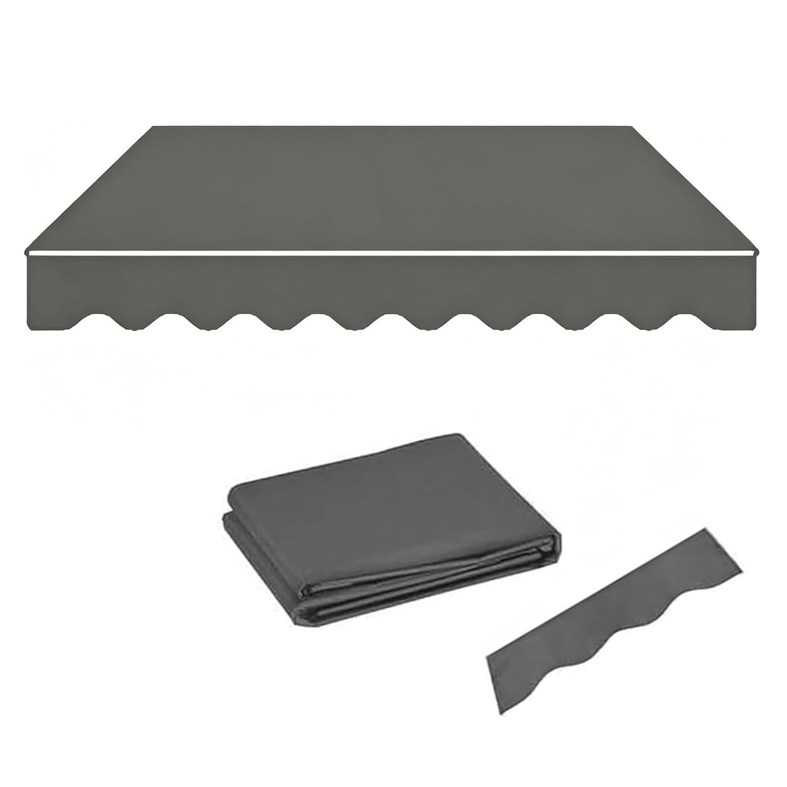 Tela de repuesto para toldo de lona impermeable y duradera para balcones y ventanas de patio