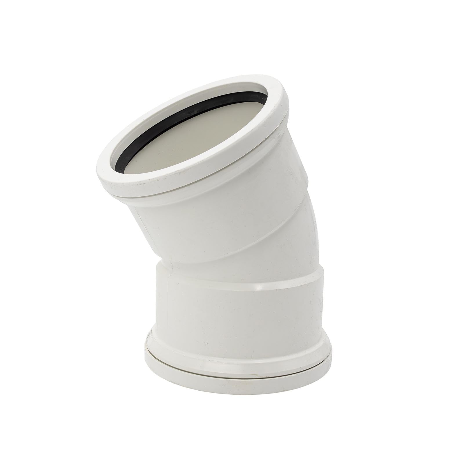 30° Bend (Double Socket), White Kayflow 110mm Soil & Waste Pipe Fitting