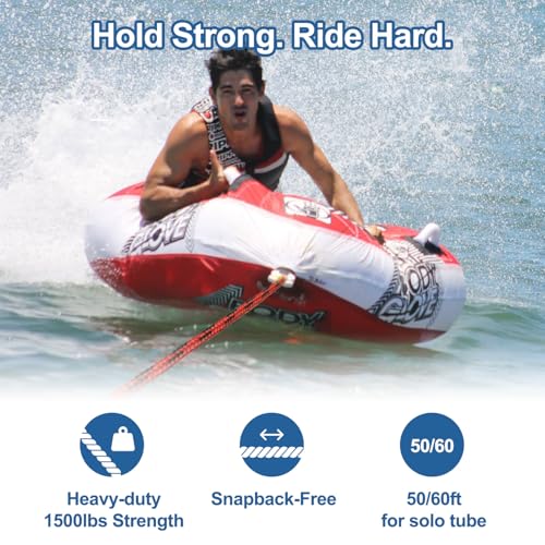 Image of Affordura Wakeboard Rope with Dual Handles, 75 FT 4-Section