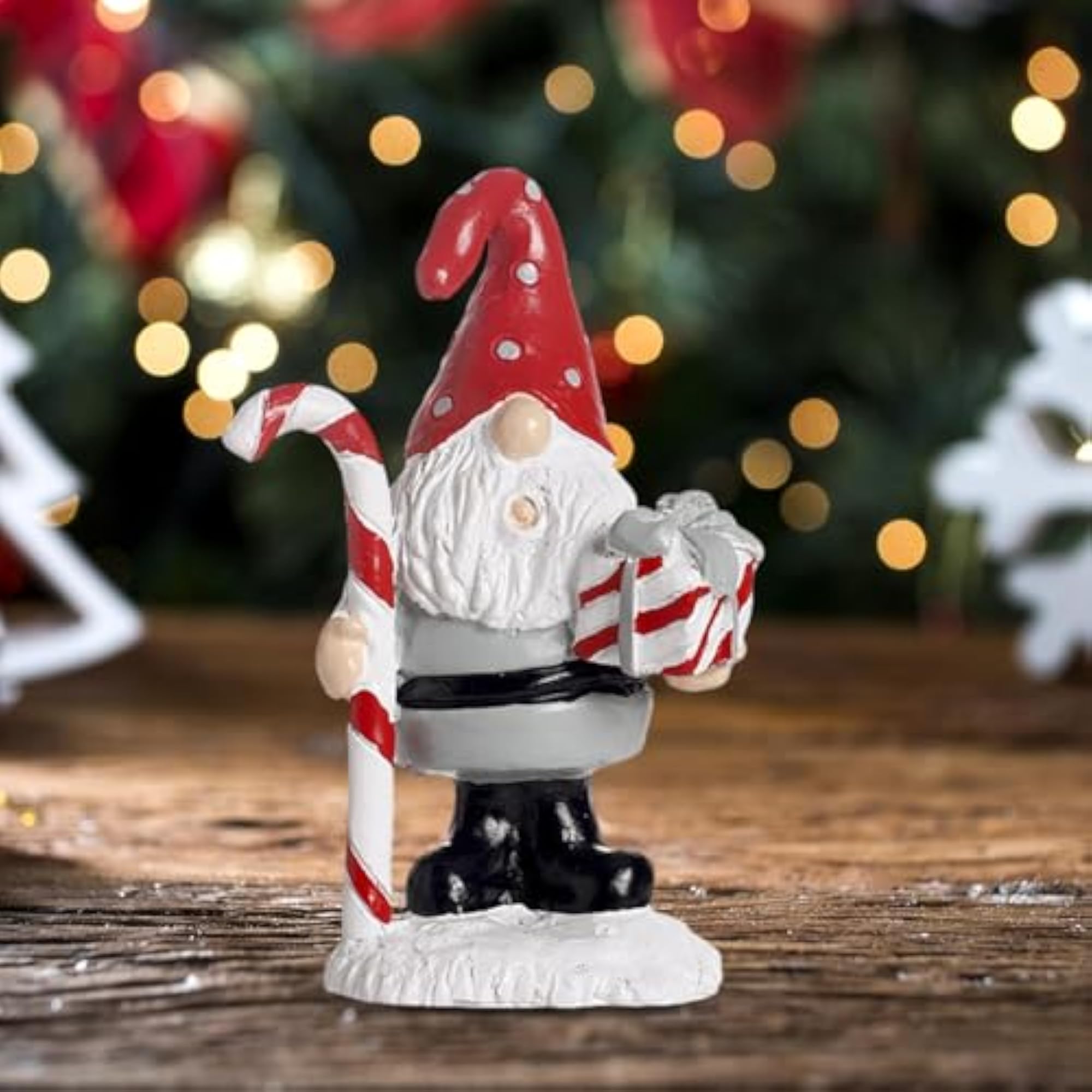 Dwarf Santa Claus Figurine Christmas Decoration Gnome Statue