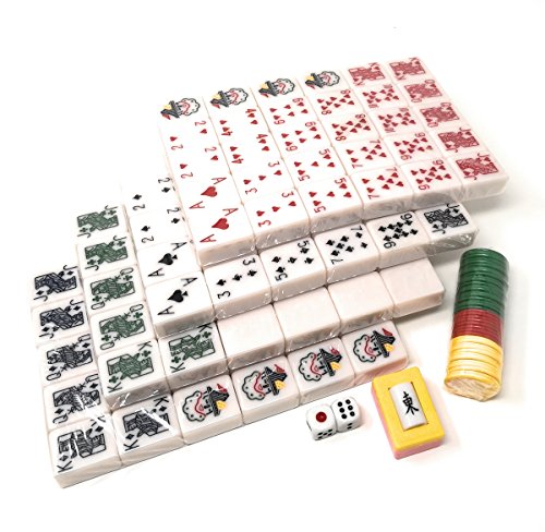 Mahjong Tiles Poker Rummy Juego de Mesa 120 Fichas miniatura 3