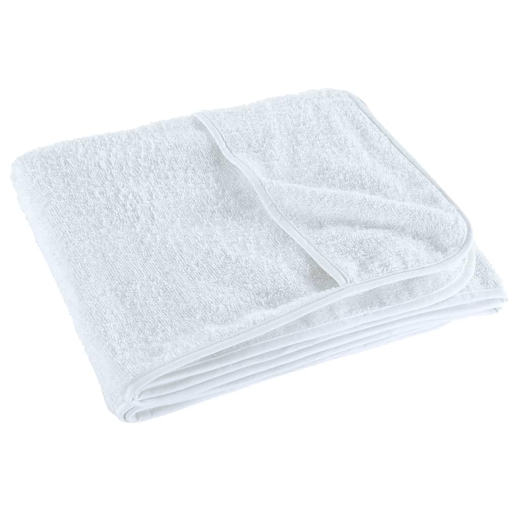 Serviettes de Plage 2 pièces Blanches 60x135 cm Tissu Coton Microfibre 400 GSM légères et absorbantes pour Piscine, Plage, Vacances, Yoga, Camping et Sport Nautique