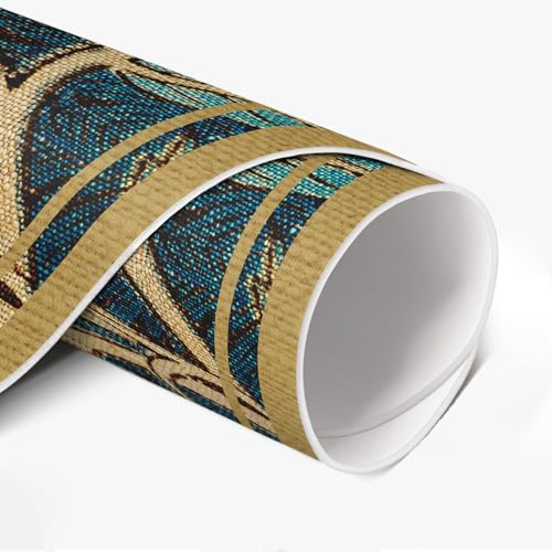 Tapis entretien facile rond ø50 cm anti-rayure pour sol cuisine et salon